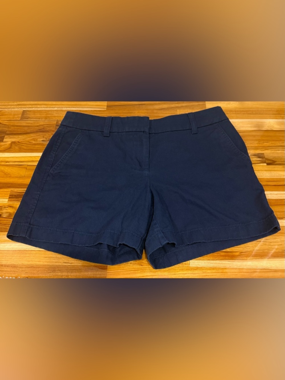 J. Crew 5” Chino Shorts Navy Size 4 100% Cotton Minimalist